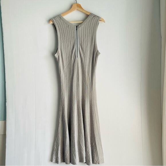 Nic + Zoe stretch knit sweater dress with back zipper sleeveless grey size L - Picture 5 of 8